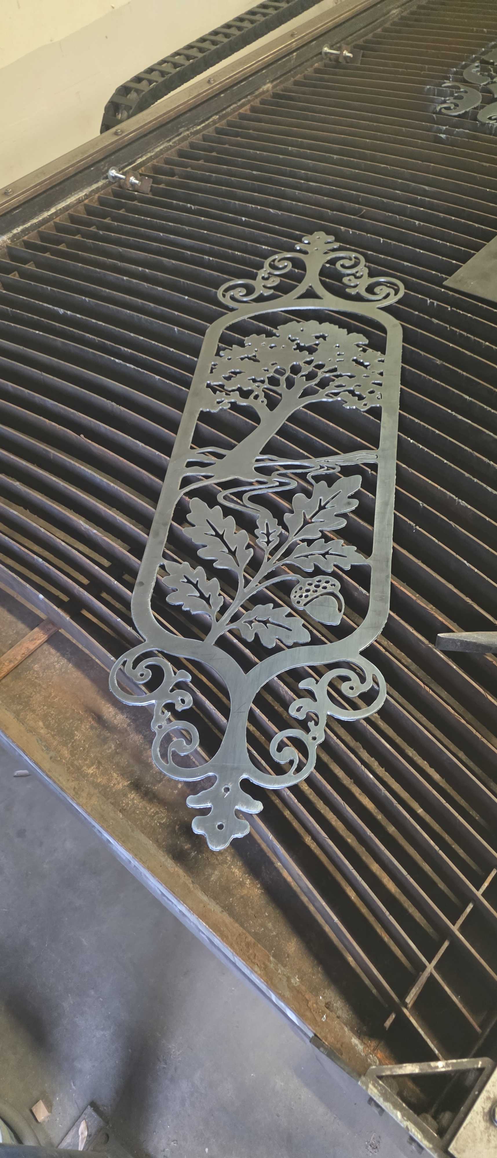 finished plasma-cut panel
